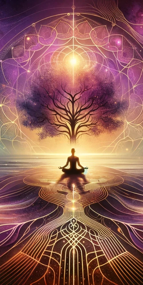 DALL·E 2024-03-16 12.16.56 - Create an image for a blog post featuring a gradient of purple and antique rose colors, with highlights and golden details. The image should evoke the